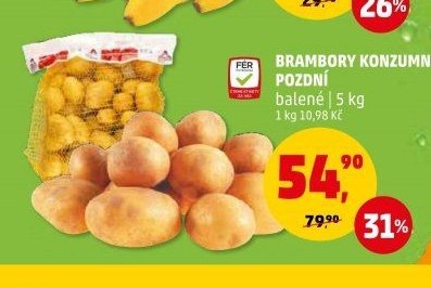 Brambory konzumní pozdní 5 kg