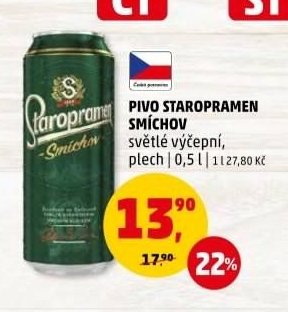 PIVO STAROPRAMEN SMÍCHOV světlé výčepní