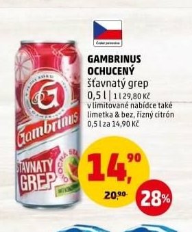 GAMBRINUS OCHUCENÝ šťavnatý grep