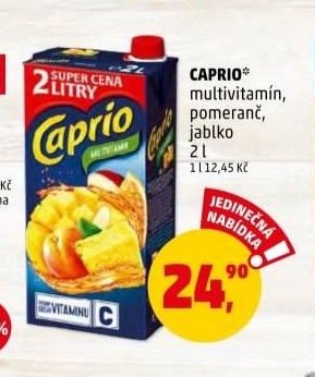 CAPRIO multivitamin, pomeranč, jablko