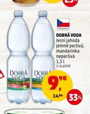 DOBRÁ VODA lesní jahoda, jemně perlivá, mandarinka, neperlivá