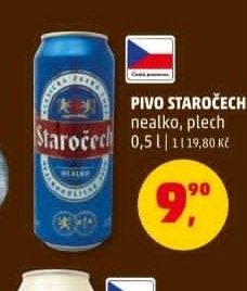 Pivo Staročech nealko, plech 0,5 l