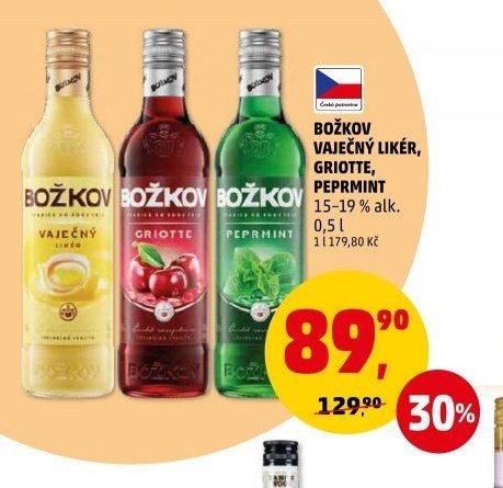 BOŽKOV VAJEČNÝ LIKÉR, GRIOTTE, PEPRMINT