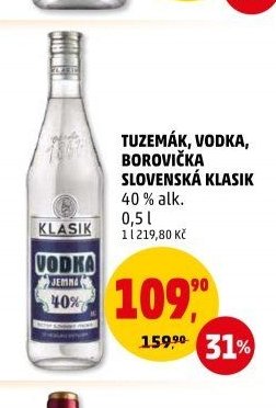 TUZEMÁK, VODKA, BOROVIČKA SLOVENSKÁ KLASIK