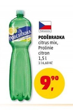 Poděbradka citrus mix, Prolinie citron