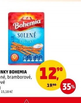 Tyčinky Bohemia solené, bramborové, sýrové