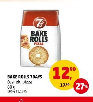 Bake Rolls 7Days česnek, pizza