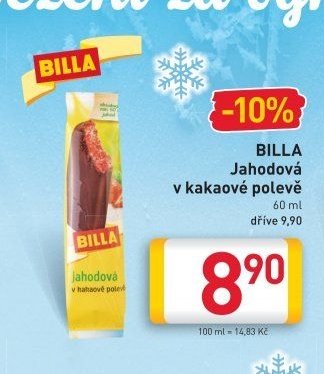 BILLA Jahodová v kakaové polevě