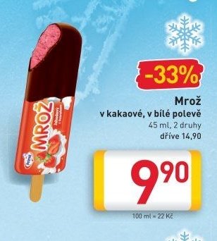 Mrož v kakaové, v bílé polevě