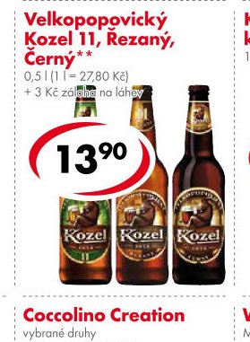 Velkopopovický Kozel 11, Řezaný, Černý