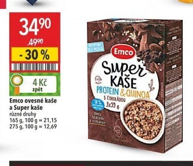 Emco ovesné kaše a Super kaše
