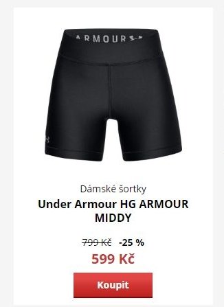 Dámské šortky Under Armour HG ARMOUR MIDDY