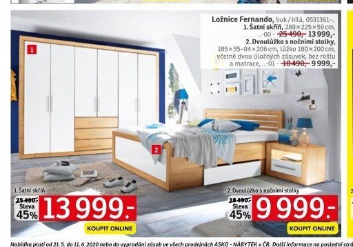 Ložnice Fernando, Šatní skříň - ASKO akcniletaky.com