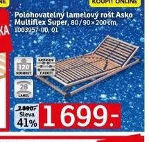 Polohovatelný lamelový rošt Asko Multiflex Super - ASKO akcniletaky.com