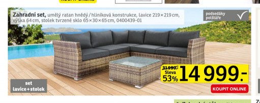 Zahradní set, umělý ratan hnědý - ASKO akcniletaky.com