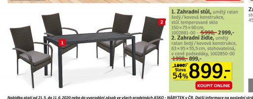 Zahradní stůl, umělý ratan šedý - ASKO akcniletaky.com