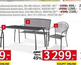 3. Zahradní lavice, celokovová konstrukce, 110 × 88 × 58 cm - ASKO akcniletaky.com