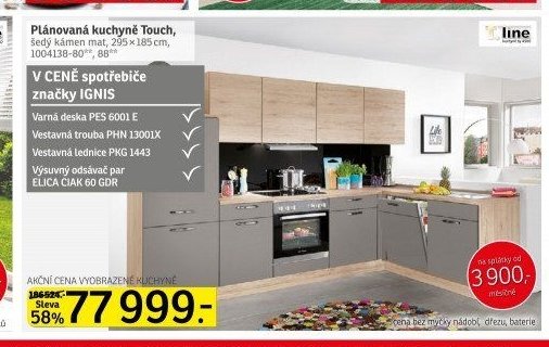 Plánovaná kuchyně Touch, šedý kámen mat - ASKO akcniletaky.com