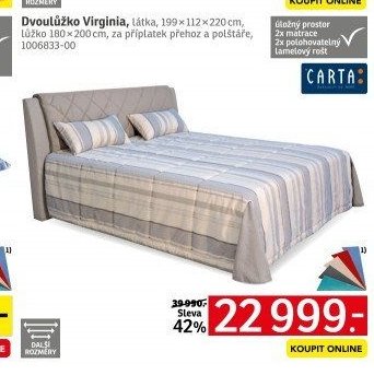 Dvoulůžko Virginia - ASKO akcniletaky.com