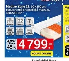 Medixo Zone 22, 90x200 cm, oboustranná ortopedická matrace - ASKO akcniletaky.com