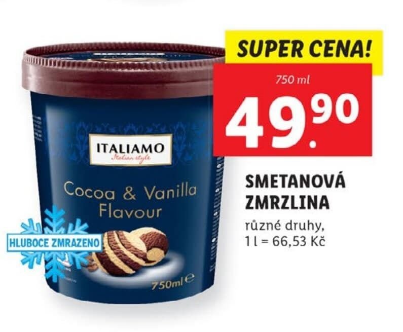 Italiamo Smetanová zmrzlina