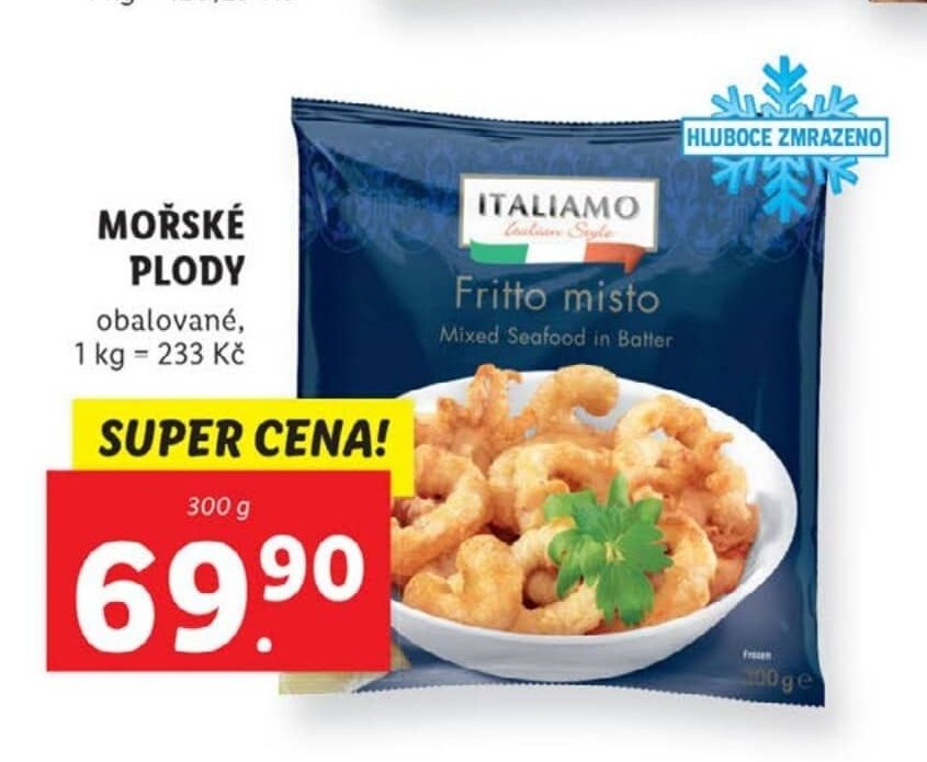 Mořské plody, obalované