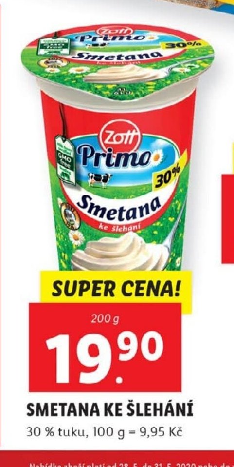 SMETANA KE ŠLEHÁNÍ