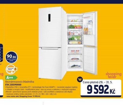 Beznámrazová chladnička ETA 235590000