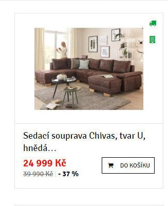 Sedací souprava Chivas, tvar U, hnědá... - ASKO akcniletaky.com