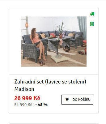 Zahradní set (lavice se stolem) Madison - ASKO akcniletaky.com