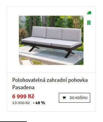 Polohovatelná zahradní pohovka Pasadena - ASKO akcniletaky.com