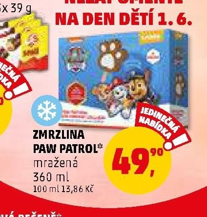 Zmrzlina Paw Patrol