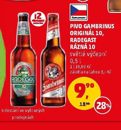 Pivo Gambrinus / Radegast