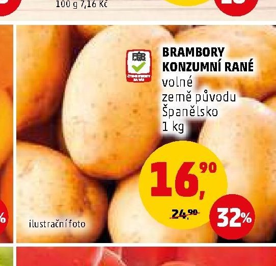 BRAMBORY KONZUMNÍ RANÉ