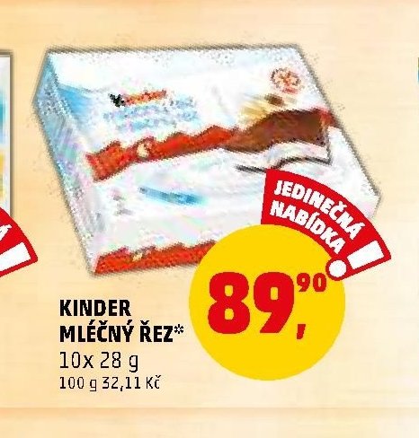 KINDER MLÉČNÝ ŘEZ