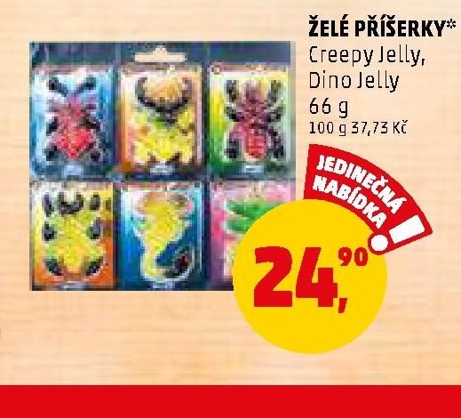 ŽELÉ PŘÍŠERKY Creepy Jelly, Dino Jelly