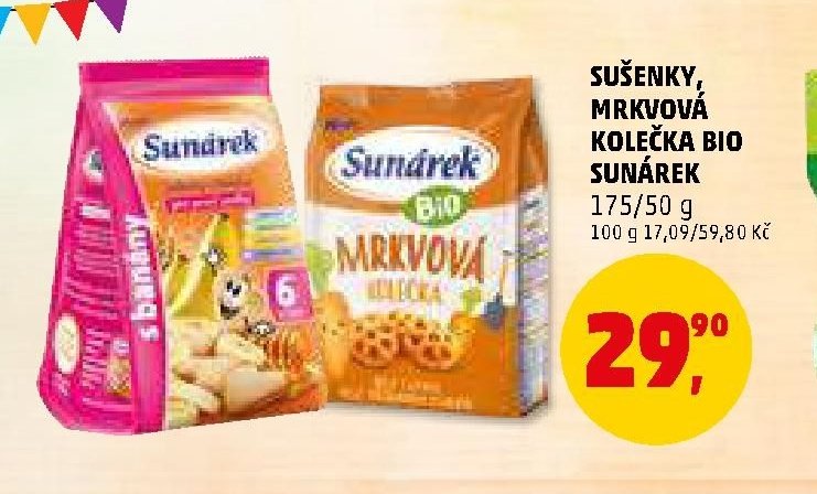 SUŠENKY, MRKVOVÁ KOLEČKA BIO SUNÁREK