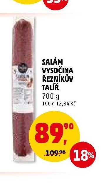 Salám Vysočina Řezníkův talíř