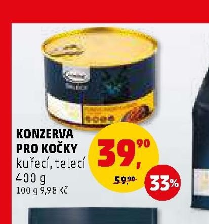 KONZERVA PRO KOČKY kuřecí, telecí