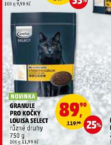 GRANULE PRO KOČKY LOUISA SELECT různé druhy