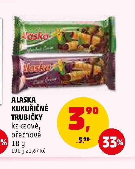 Alaska kukuřičné trubičky