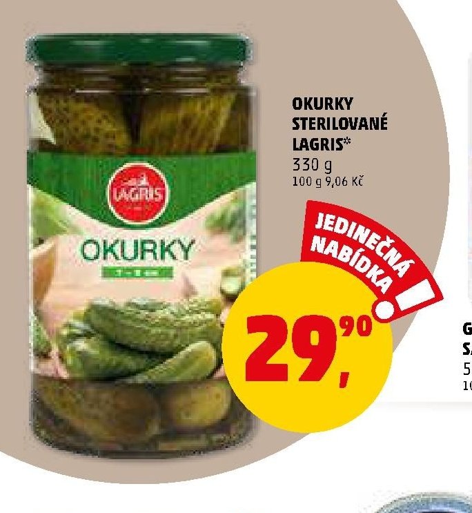 Okurky sterilované Lagris