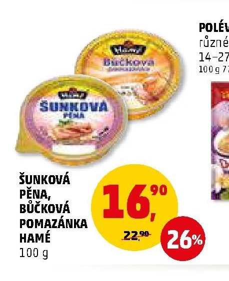 Šunková pěna, bůčková pomazánka Hamé