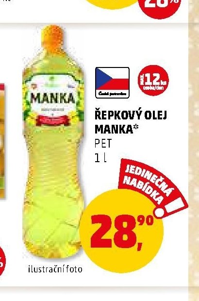 Řepkový olej Manka