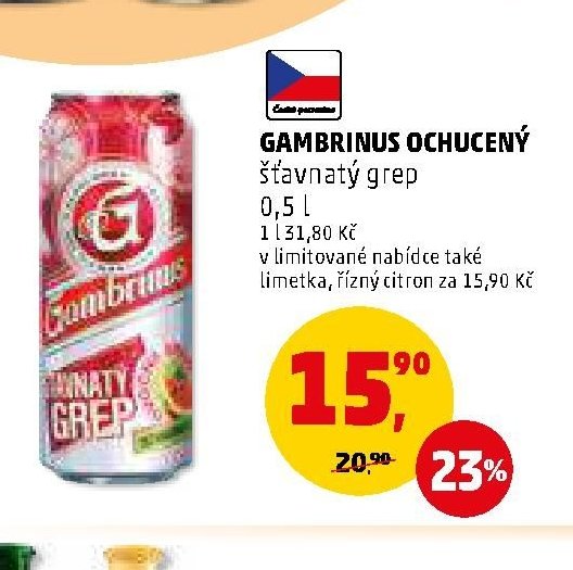 GAMBRINUS OCHUCENÝ šťavnatý grep