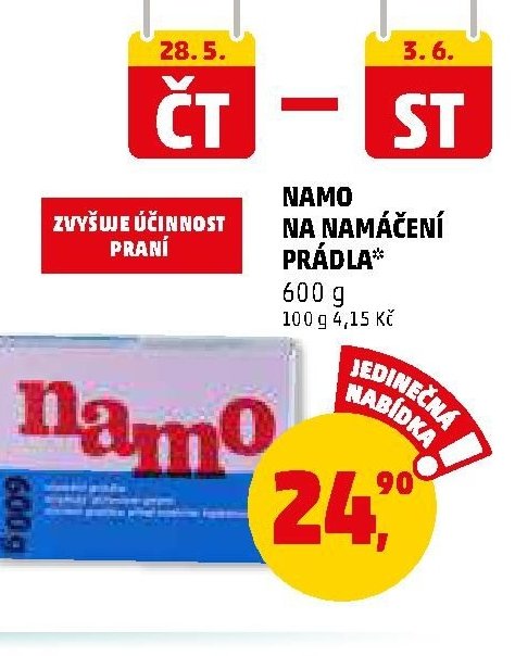 NAMO NA NAMÁČENÍ PRÁDLA