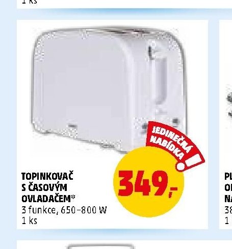 TOPINKOVAČ S ČASOVÝM OVLADAČEM