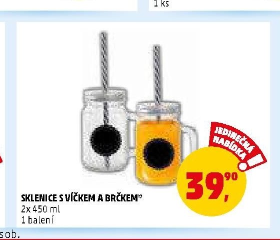 SKLENICE S VÍČKEM A BRČKEM