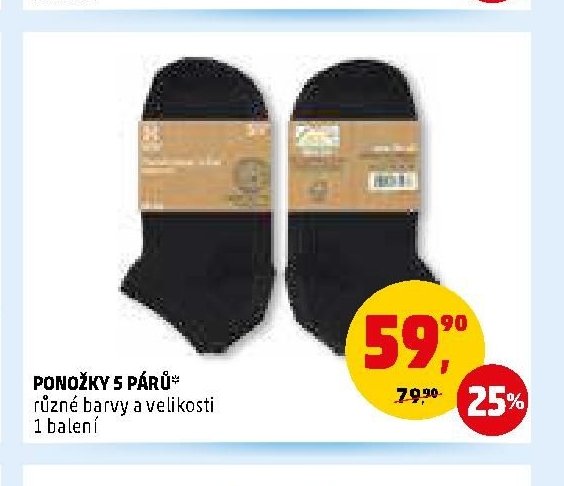 PONOŽKY 5 PÁRŮ