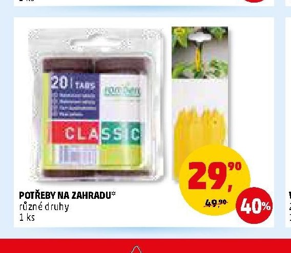 POTŘEBY NA ZAHRADU